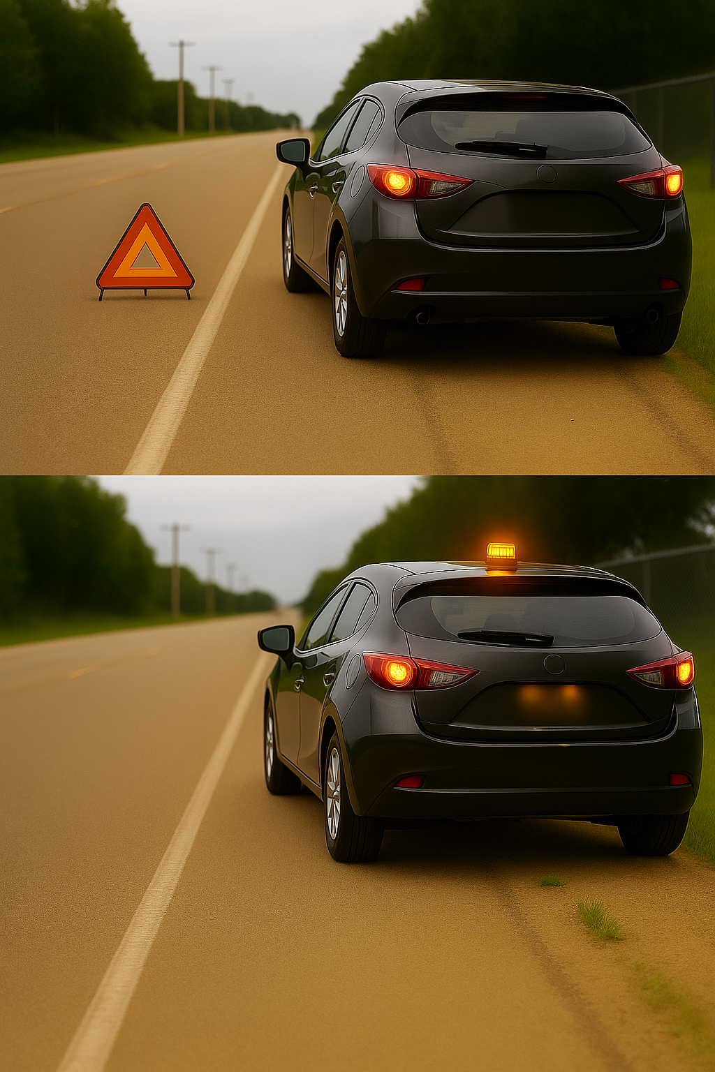 Portable Battery warning Light